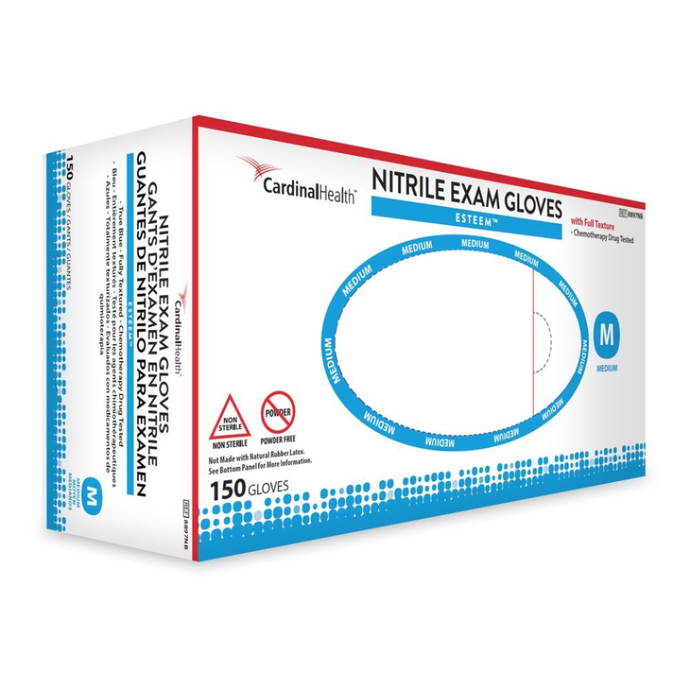 Cardinal Health Esteem Nitrile Examination Gloves LatexFree