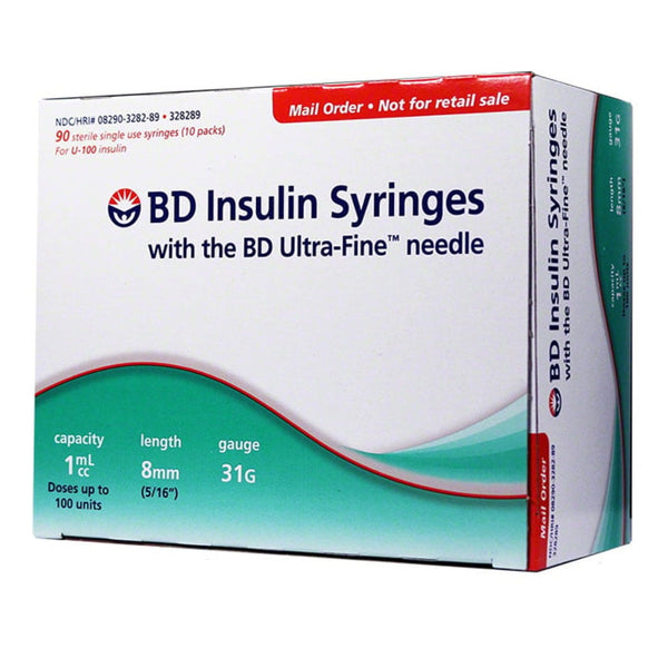 embecta Ultra-Fine Needle U100 Insulin Syringes, BD Becton Dickinson