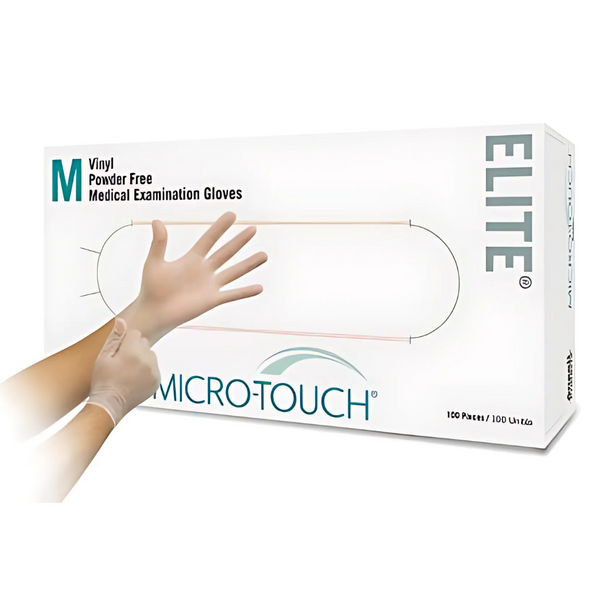 Ansell MicroTouch Elite Vinyl Examination Gloves