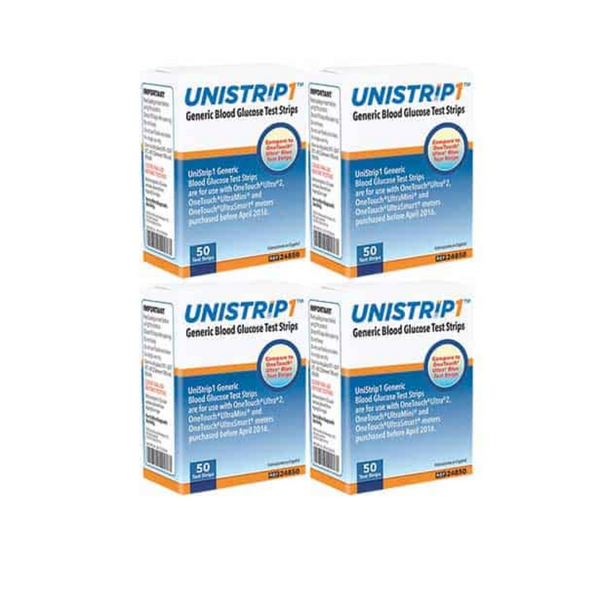 Unistrip1 Generic Blood Glucose Test Strips for OneTouch Ultra, Ultra2, UltraMini, and UltraSmart Glucose Meters