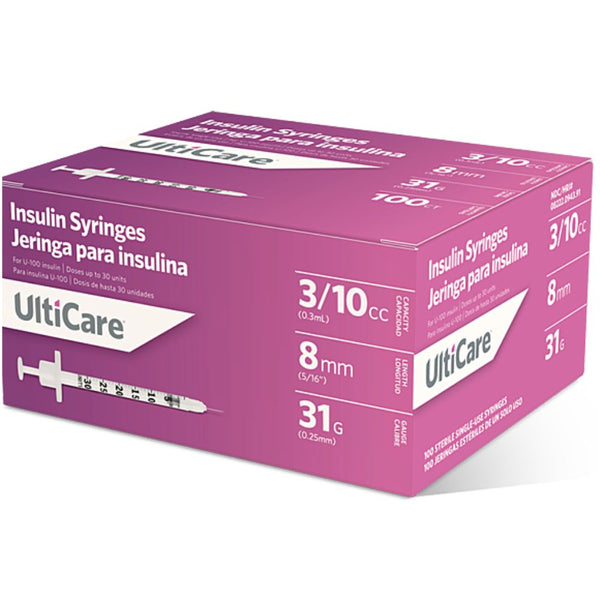 Ultimed UltiCare U100 Insulin Syringes
