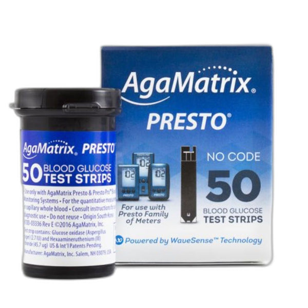 AgaMatrix WaveSense Presto Blood Glucose Test Strips / Meter / Monitoring Kits