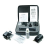 The image shows the components of the Encore Revive Premium Vacuum Erection Device Therapy System, including a pump, penile tube, rings, and other accessories, displayed alongside a user's manual.