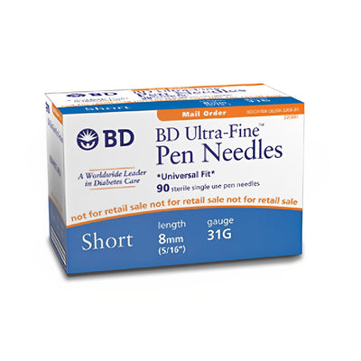 Becton Dickinson Ultra-Fine U100 Insulin Pen Needles, BD