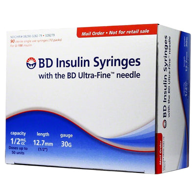 BD Ultra-Fine Needle U100 Insulin Syringes, Becton Dickinson