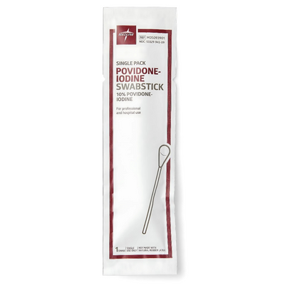 Medline 10% USP Povidone-Iodine 4 in. Swabsticks, Skin Antiseptic/Germicide, First Aid Antimicrobial