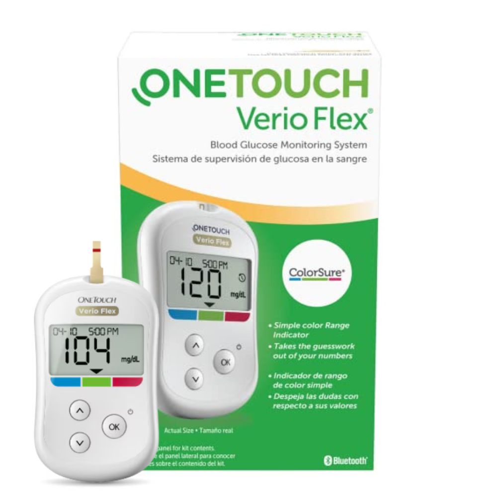 Lifescan OneTouch Verio Flex Blood Sugar Test Strips / Meter / Kits ...