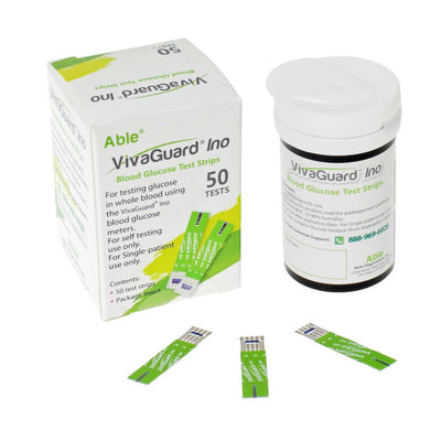 Able VivaGuard Ino Blood Glucose Test Strips / Meter / Monitoring Kit