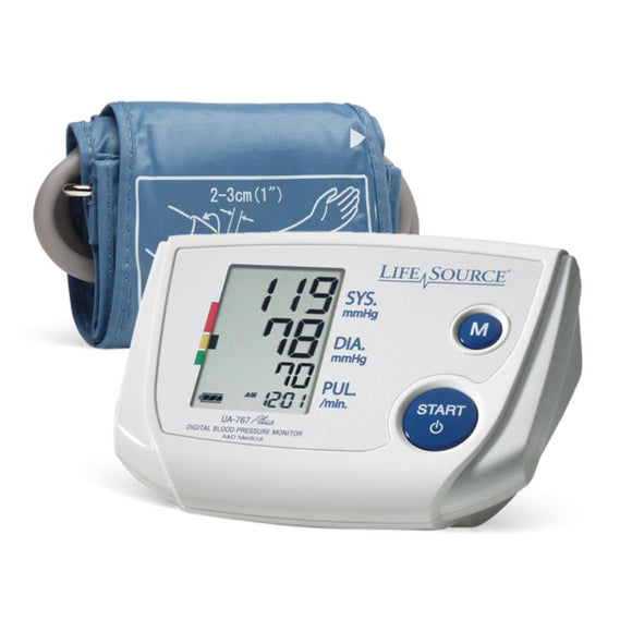 A&D Medical Premium One-Step Plus Upper Arm Digital Memory Blood Pressure Monitor with Small Cuff, Fits arms 6.3