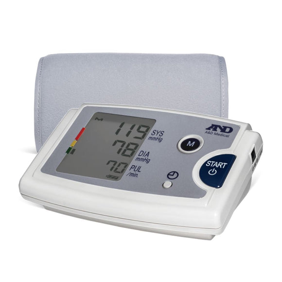A&D Medical Quick Response Upper Arm Digital Blood Pressure Monitor with Pre-formed Arm cuff, Fits arms 9