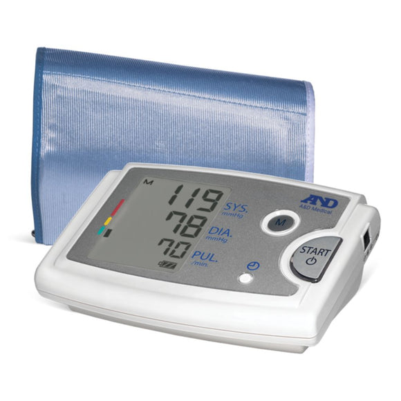 A&D Medical Automatic Upper Arm Digital Blood Pressure Monitor with AС Adapter and Extra-Large Cuff, Fits arms 16.5