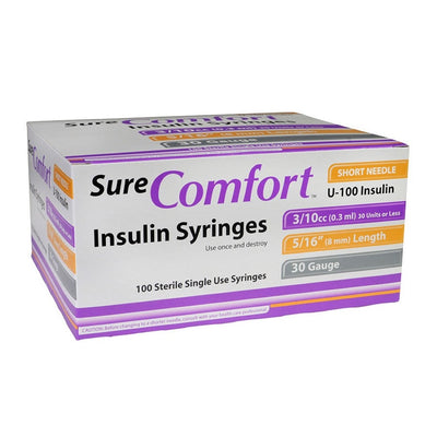 Allison Medical SureComfort U100 Insulin Syringes, Sure Comfort