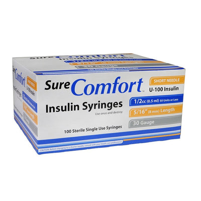Allison Medical SureComfort U100 Insulin Syringes, Sure Comfort