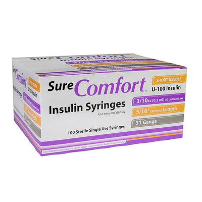 Allison Medical SureComfort U100 Insulin Syringes, Sure Comfort