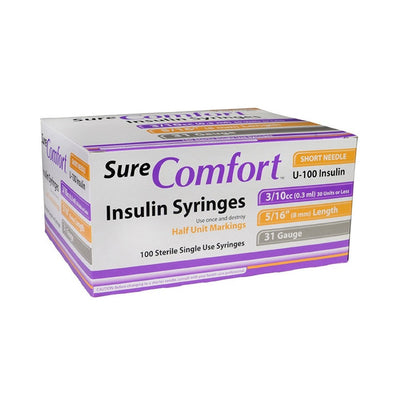 Allison Medical SureComfort U100 Insulin Syringes, Sure Comfort