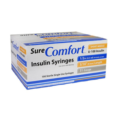 Allison Medical SureComfort U100 Insulin Syringes, Sure Comfort