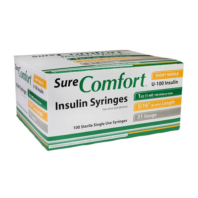Allison Medical SureComfort U100 Insulin Syringes, Sure Comfort