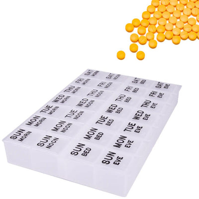 Apex MediPlanner II Pill Holder and Organizer With Raised Lettering and Highlighted Braille