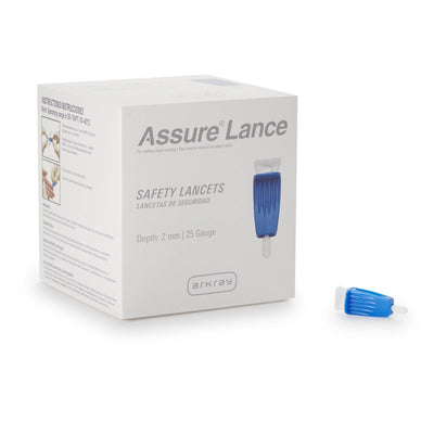 Arkray USA Assure Lance Safety Lancets, 25/28/30G, Push Button Activation, Low Flow