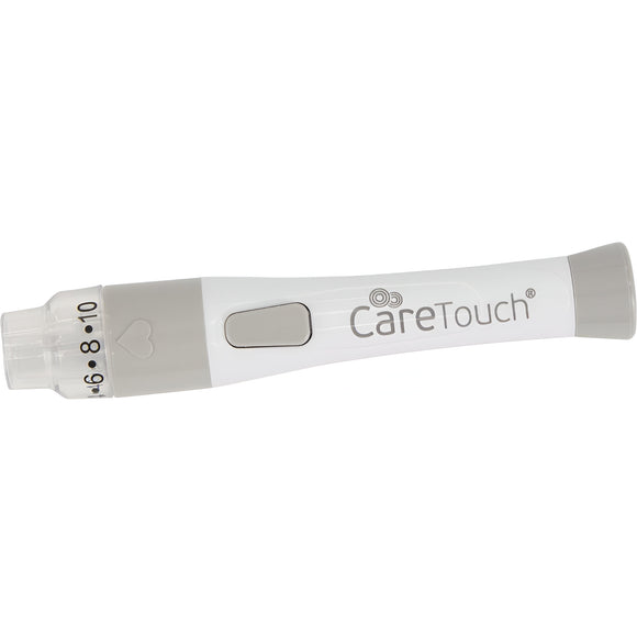 Care Touch Lancing Device With Ejector, 10 Adjustable Depth Settings, CTLDA