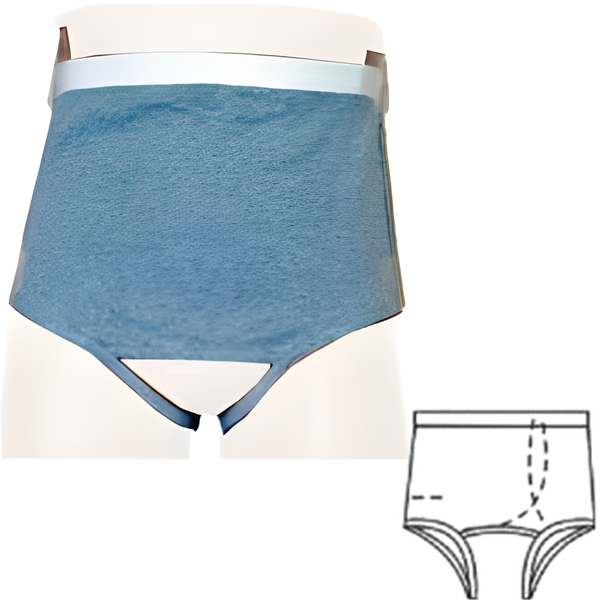 OPTIONS Men's Backless Ostomy Support Undergarment with Built-In Barrier