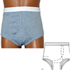 OPTIONS Men's Basic Brief Ostomy Support Undergarment with Built-In Barrier