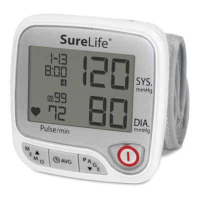 MHC SureLife Premium Talking Digital Wrist Blood Pressure Monitor, Fits wrists 5.3 to 8.7 Inches