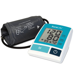 MHC SureLife Classic Upper Arm Digital Blood Pressure Monitor with Standard Cuff, Fits Arms 9" to 14"