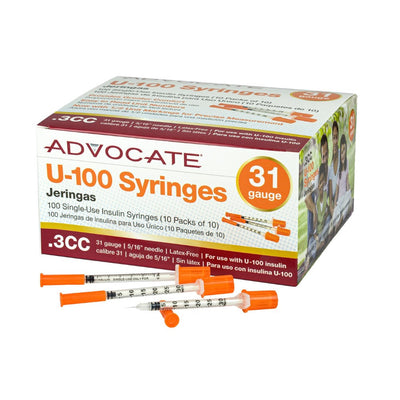 Pharma Supply Advocate U100 Insulin Syringes