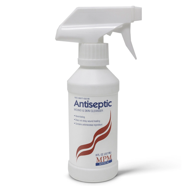MPM Medical Antiseptic Wound & Skin Cleanser Spray Bottle, 8 oz.