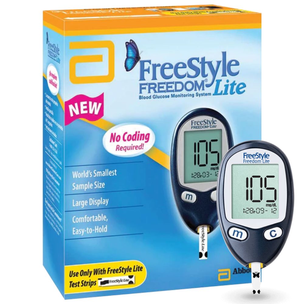 Light Glucometer Machine FreeStyle Freedom Lite and FreeStyle Lite Blood Sugar Monitoring ...