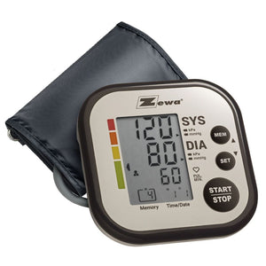 Zewa Automatic Upper Arm Digital Blood Pressure Monitor, Fits arms 8.7" to 16.5"