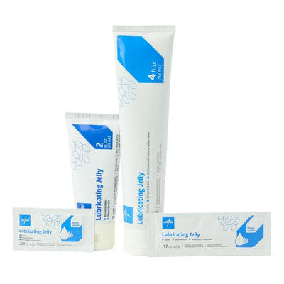 Medline Lubricating Jelly, Sterile, Water Soluble, Greaseless, Unscented, Latex-Free