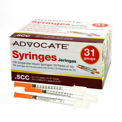 Pharma Supply Advocate U100 Insulin Syringes