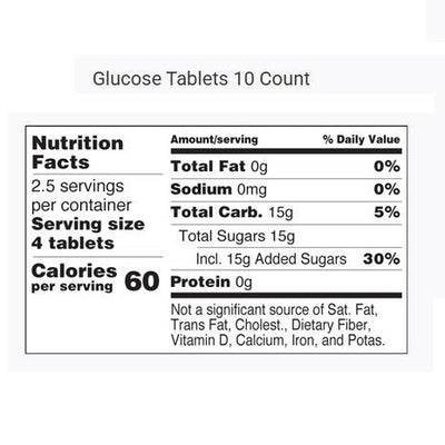 Trividia Health TRUEplus Glucose Tablets, 3.75g Fast-Acting Carbs Per Tablet, Raspberry/Orange Flavors