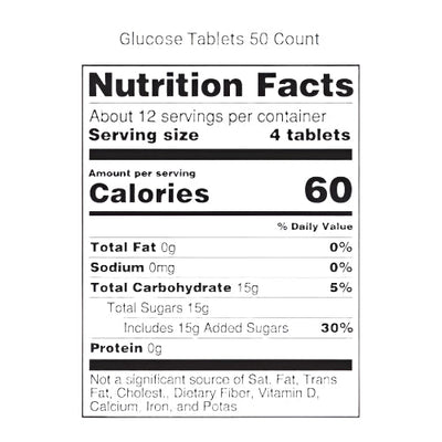 Trividia Health TRUEplus Glucose Tablets, 3.75g Fast-Acting Carbs Per Tablet, Raspberry/Orange Flavors