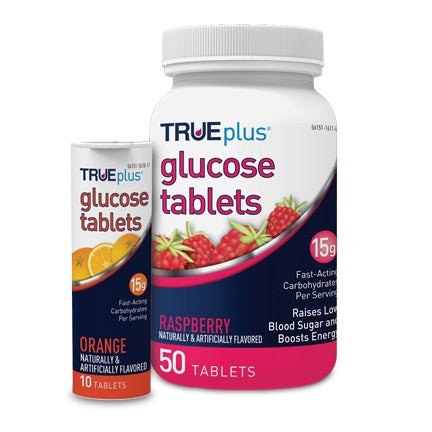 Trividia Health TRUEplus Glucose Tablets, 3.75g Fast-Acting Carbs Per ...