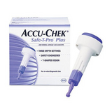Accu-Chek 23G (0.63 mm) Safe-T-Pro Plus Lancets, 23 Gauge, 3 Adjustable Depth Settings, Box of 200