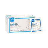 Medline Sterile Alcohol Prep Pads, 2-Ply Large, Box of 100, MDS090670