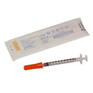 Covidien Monoject SoftPack 29G 1/2in (12.7mm) 1/2cc (0.5mL) U100 Insulin Syringes, 29 Gauge (0.33mm), Box of 100