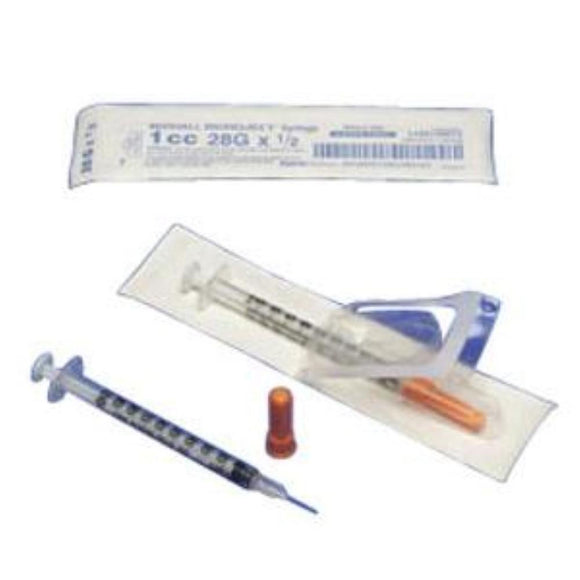 Covidien Monoject SoftPack 30G 5/16in (8mm) 1/2cc (0.5mL) U100 Insulin Syringes, 30 Gauge (0.30mm), Box of 100