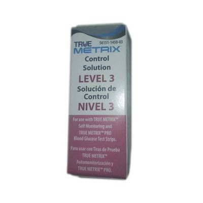 TRUE Metrix Control Solution, Levels 1, 2, and 3 (Low, Normal, High) for TRUE Metrix Meters and Test Strips