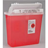 Kendall SharpStar™ In-Room™ Sharps Container with Counter-Balanced Lid, 5 Quart, Transparent Red