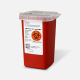 Kendall Healthcare SharpSafety™ Autodrop™ Phlebotomy Container 1 Quart, Red