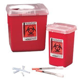 Kendall Healthcare SharpSafety™ Autodrop™ Phlebotomy Container 1 Quart, Red