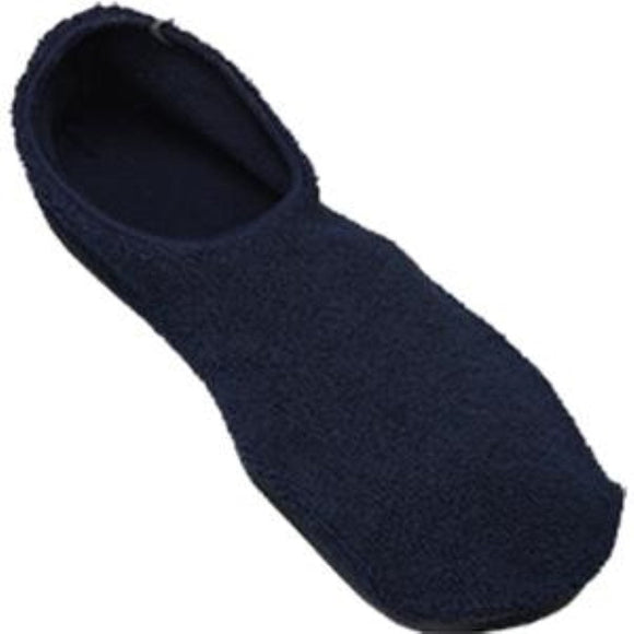 Posey Non-Skid Men's Completely Ribbed Hospital Slipper Socks, Extra-Large Size, Rubber Sole, Navy, 826240