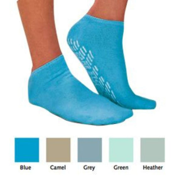 Salk SureGrip Slip Resistant Hospital Slipper Socks, Smooth-Sided Construction
