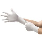 Ansell MicroTouch Plus Latex Exam Glove, Medium, Non-sterile, Powder-free, Cream, 6015302