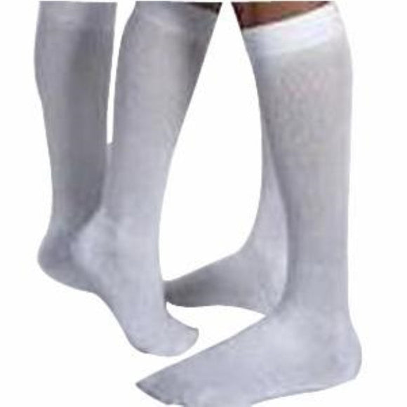BSN Jobst SensiFoot Diabetic Knee-High Mild Compression Socks, Closed Toe, Medium, White