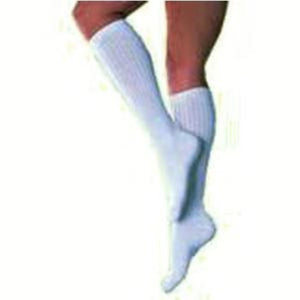 BSN Jobst Unisex SensiFoot Diabetic Crew-Length Mild Compression Socks, Closed Toe, Small, White